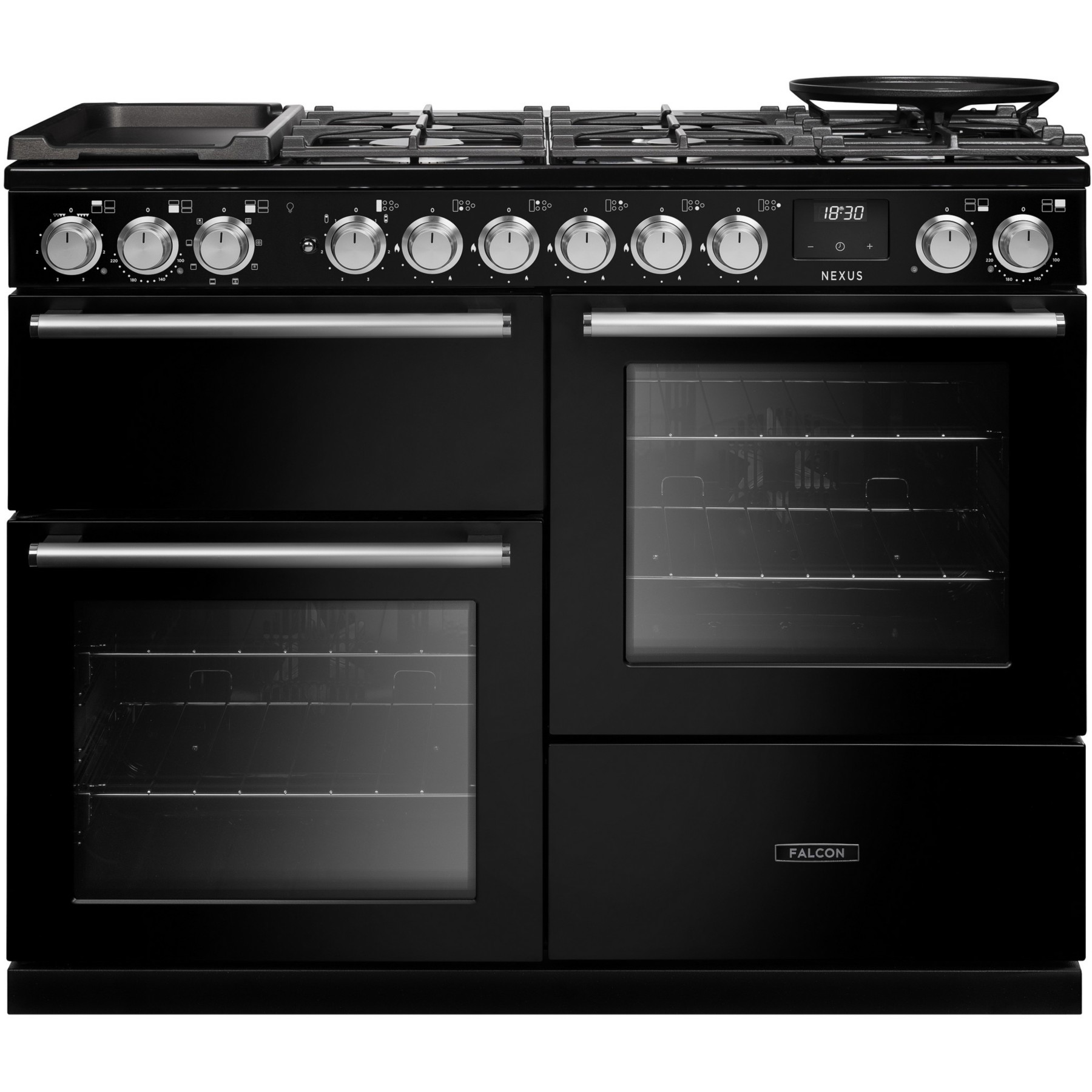 Piano de cuisson mixte FALCON NEXUS NGC OC  TAB GAZ 110 CM NOIR CHROME