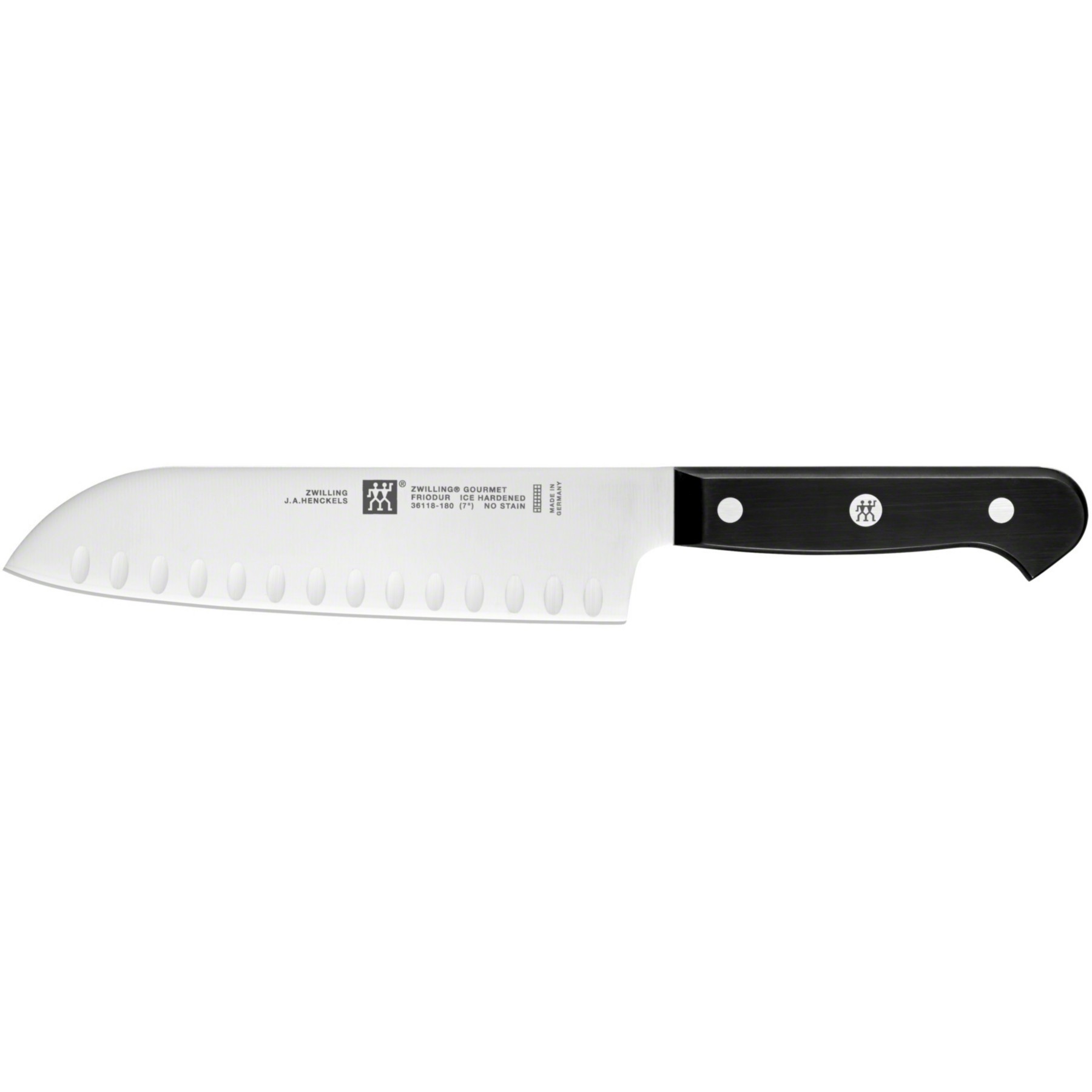 Couteau japonais ZWILLING Gourmet santoku avec alveoles 18 cm