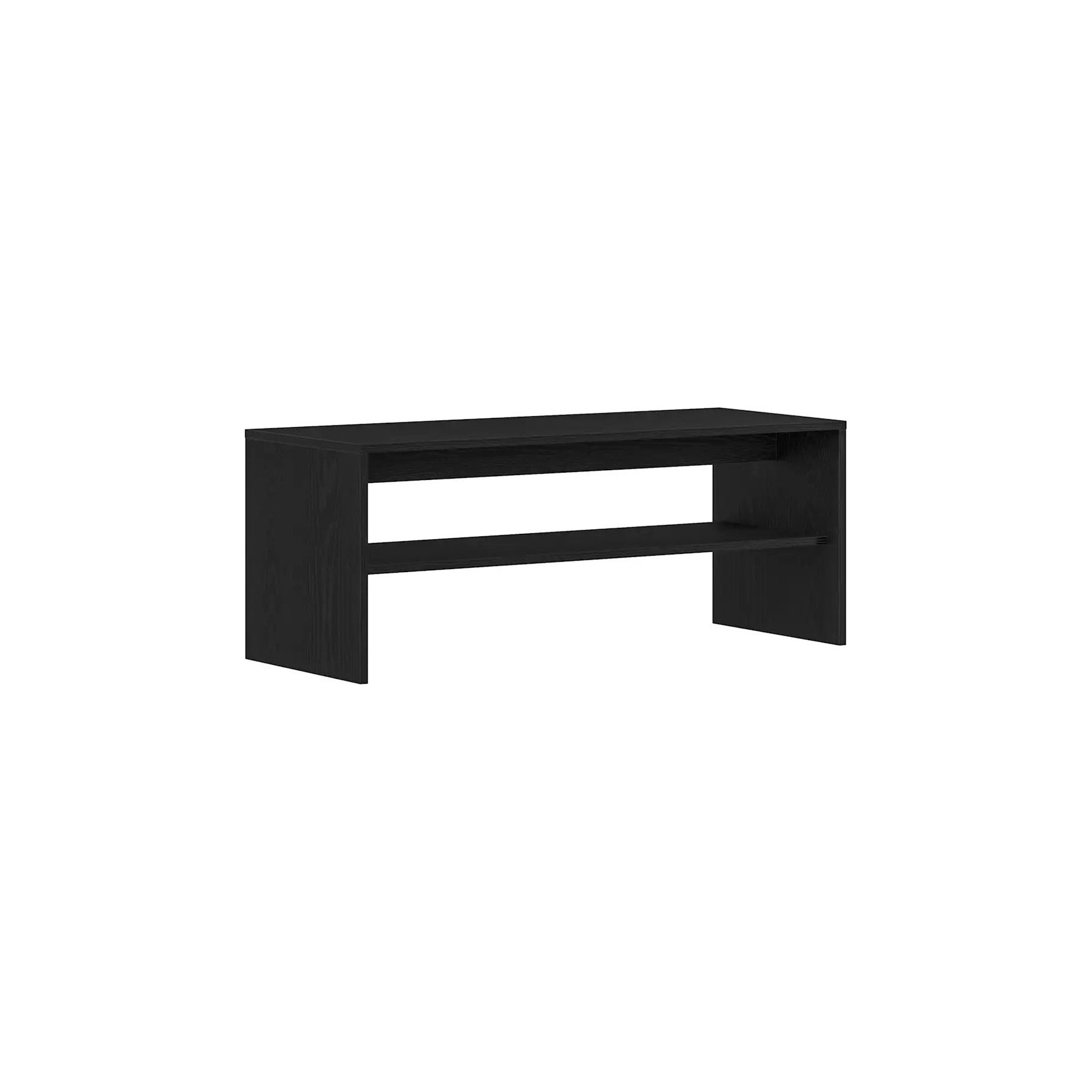 Meuble TV HELLOSHOP26 Meuble TV chêne noir grand espace de ran
