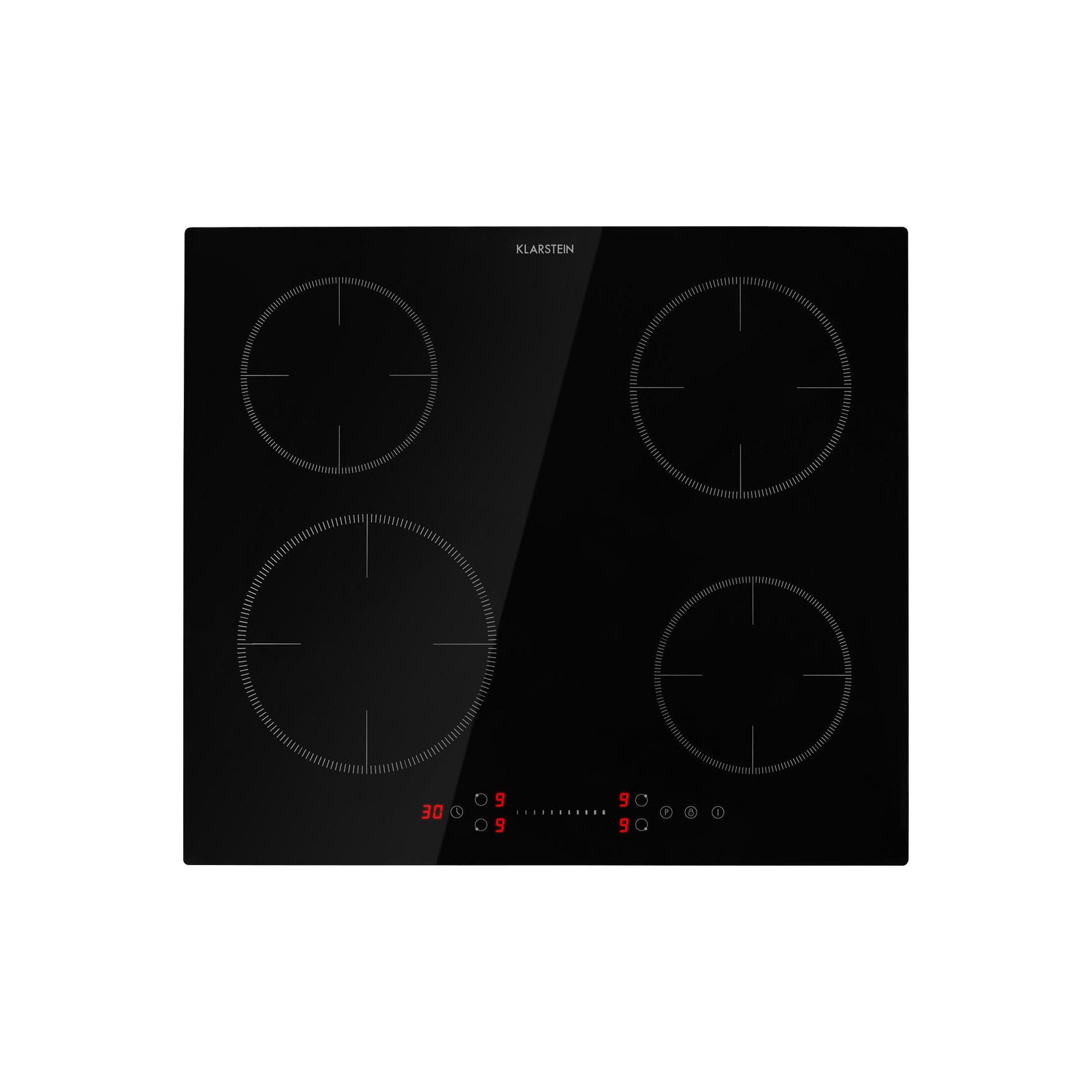 Plaque induction KLARSTEIN Virtuosa EcoAdapt 4 zones 7200W noire