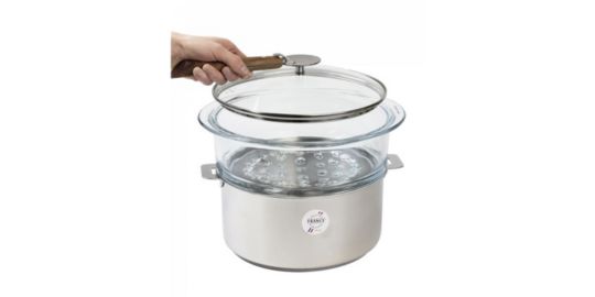 Cuiseur vapeur CRISTEL verre 20 cm avec couvercle
