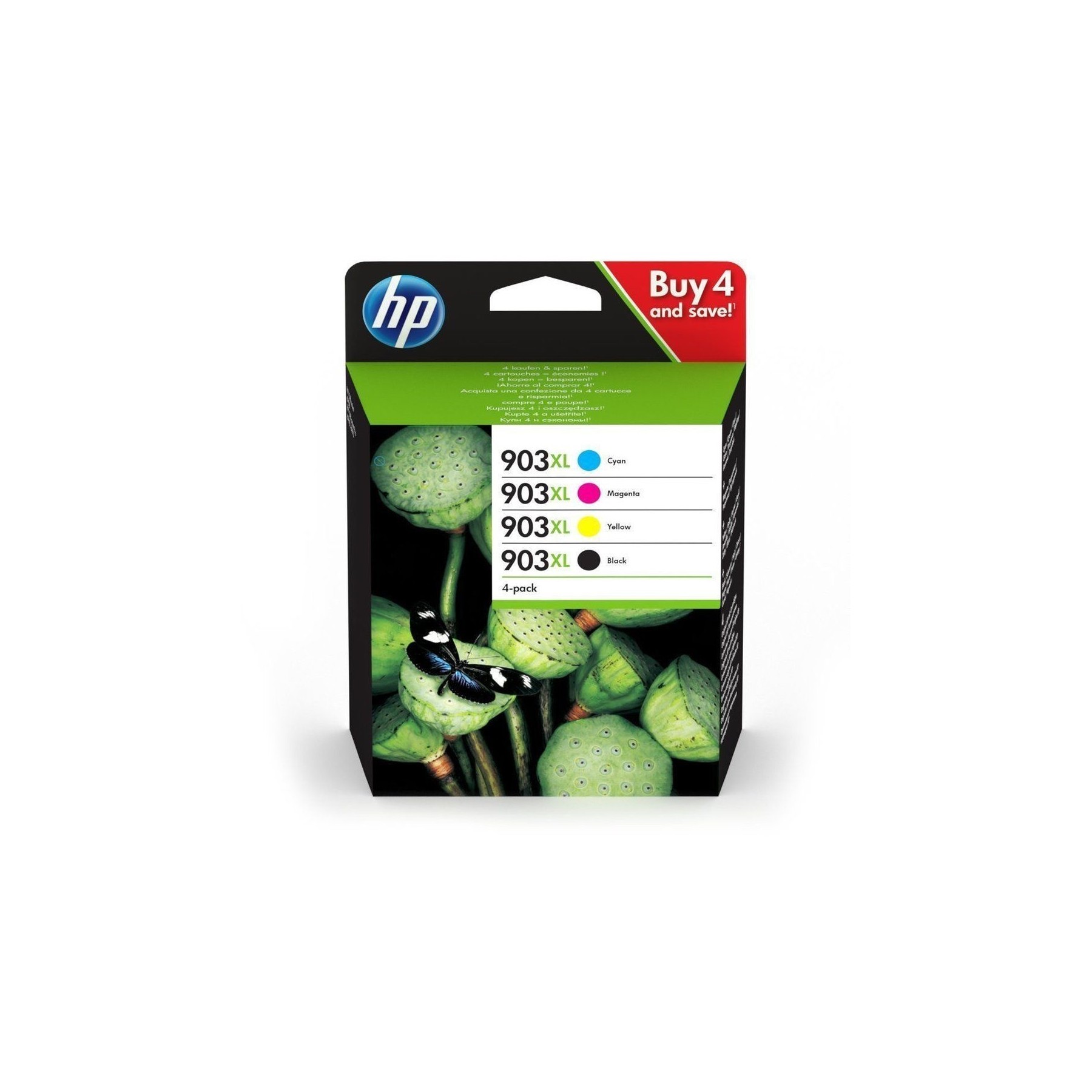 Cartouche d'encre HP 903 XL noire + 3 couleurs