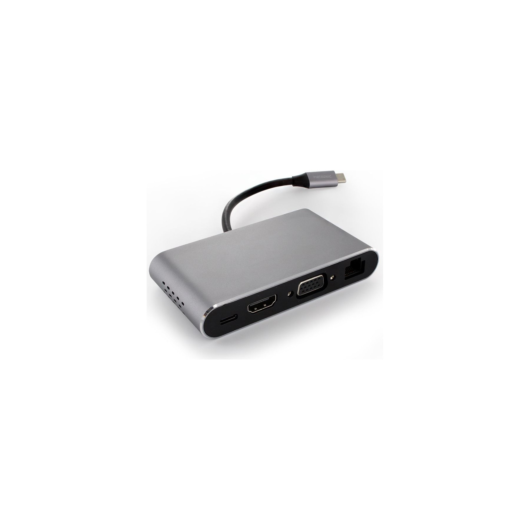 METRONIC Adaptateur USB-C  8 en 1 HDMI, RJ45 Giga