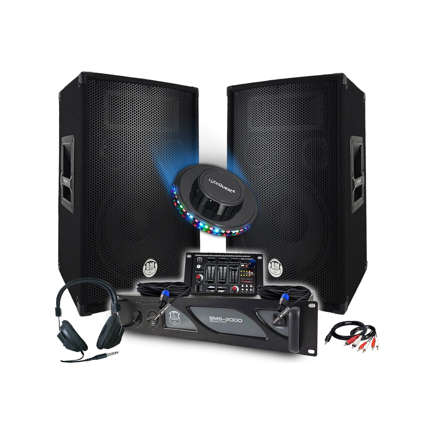 Pack sono BM SONIC Pack Sono DJ BM SONIC Ampli 2000W, Encei