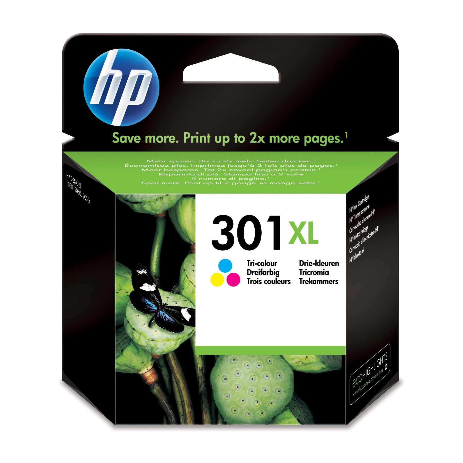 Cartouche d'encre HP Originale 301 XL Haute Capacité 3 Couleurs - CH564EE