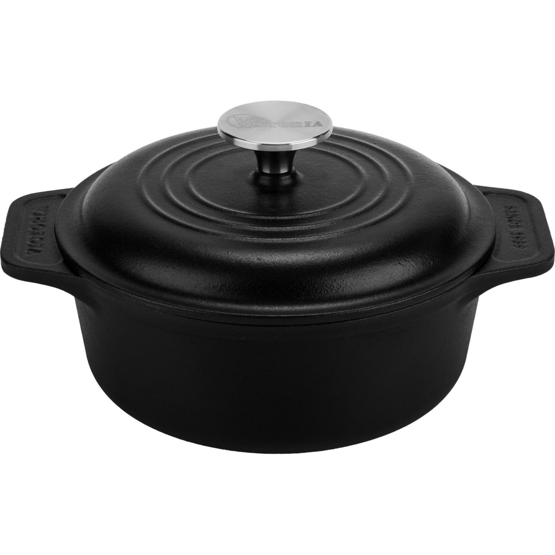 Cocotte VICTORIA COOKWARE 20 cm, Dutch Oven 1,9L,Sans PTFE et PFOA