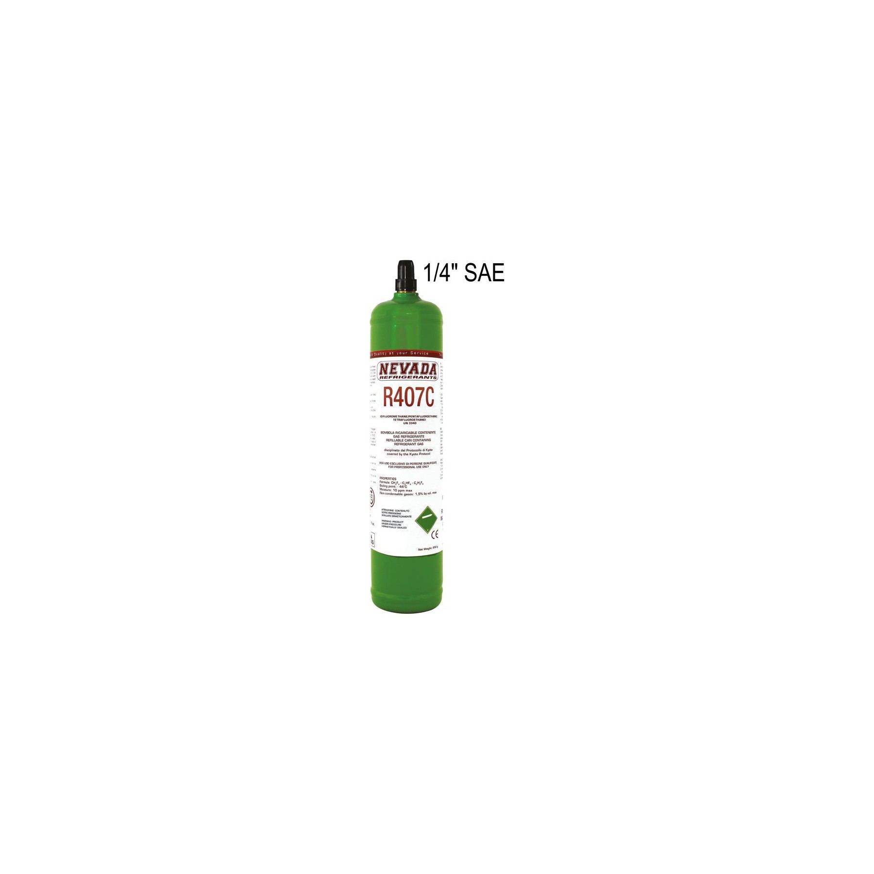 Bouteille UNIVERSEL RECHARGE GAZ R407c  850g - 1000 ml  CLIM