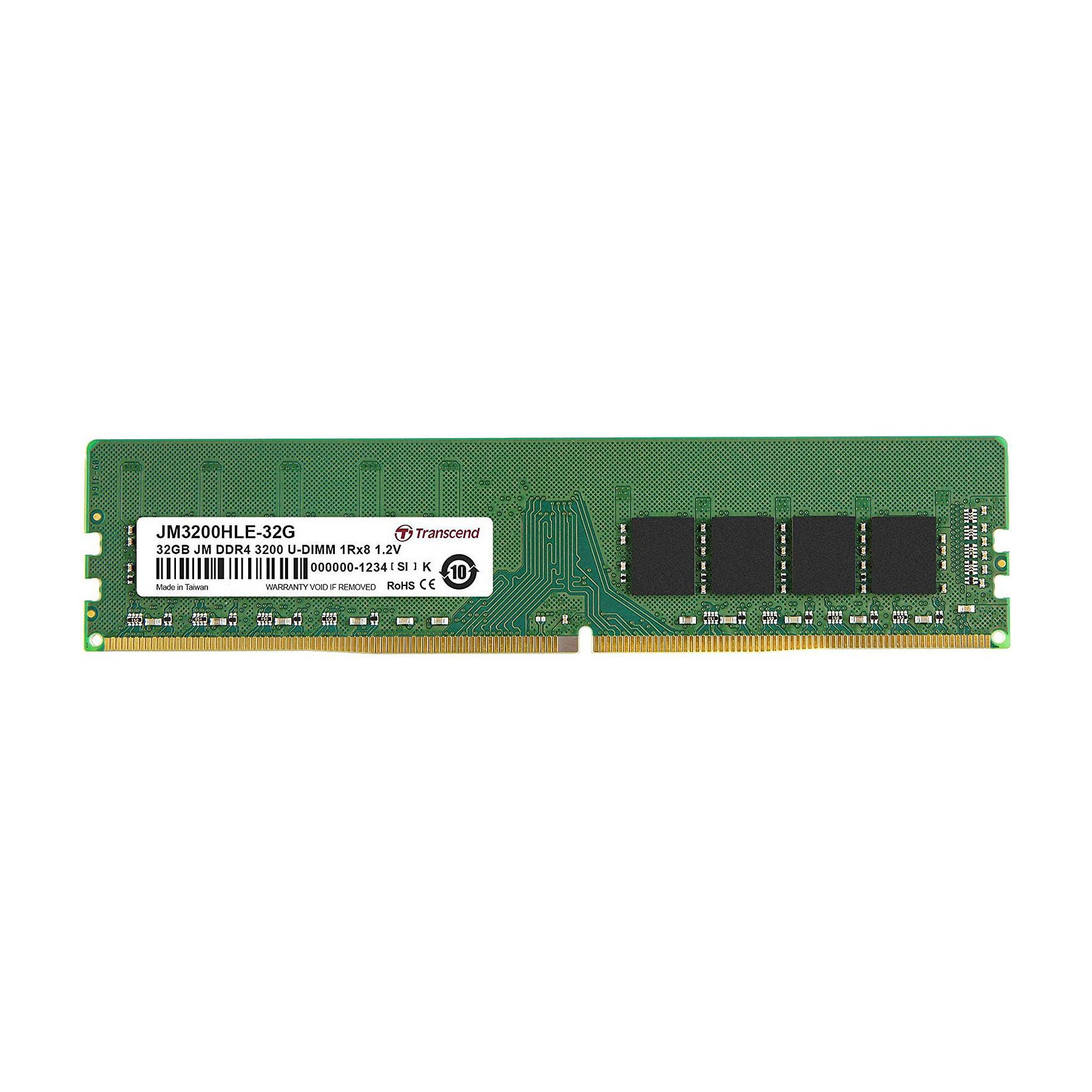 Mémoire vive TRANSCEND 32 Go DDR4 3200Mhz