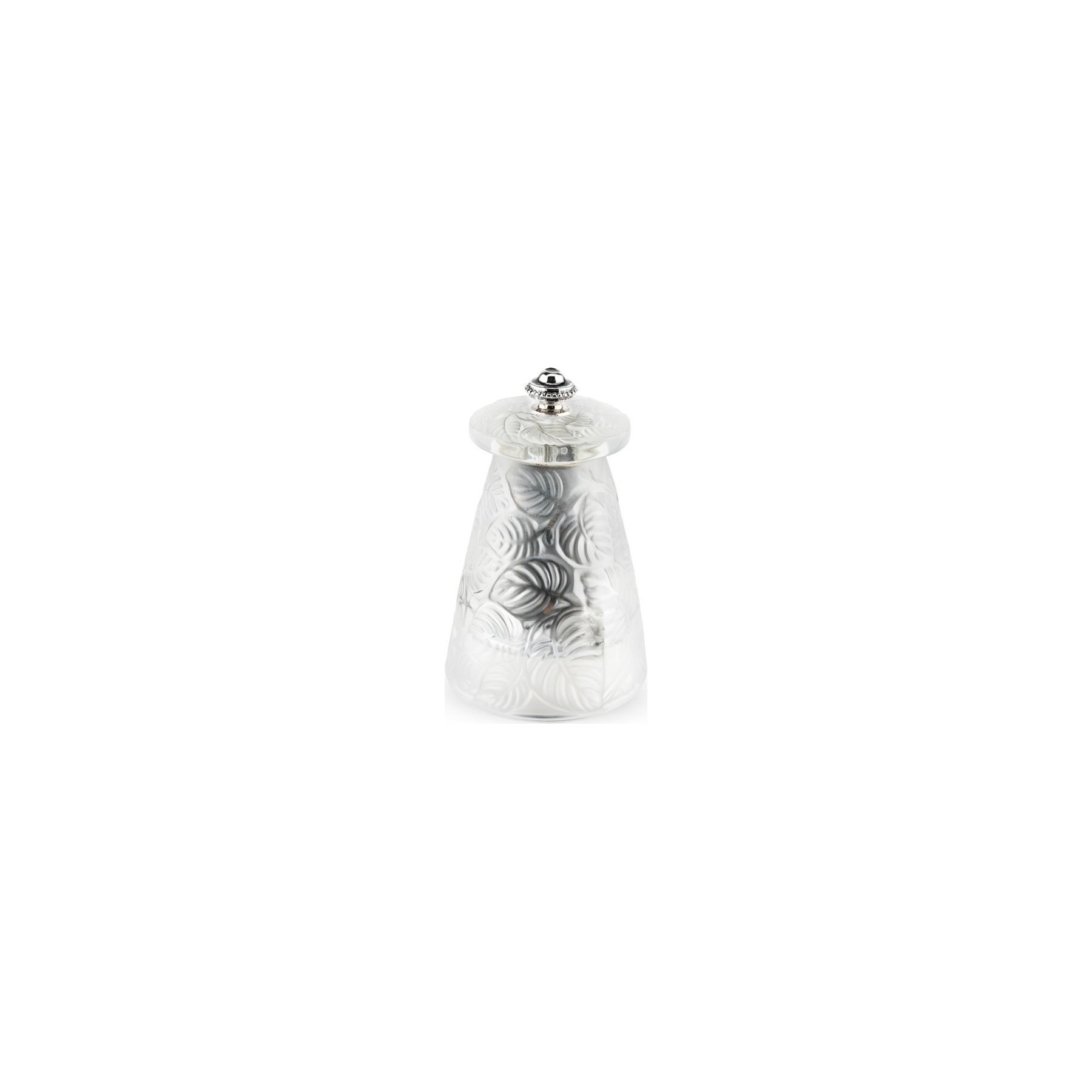 Moulin à poivre PEUGEOT Lalique Cristal soufflé Transparent 9cm