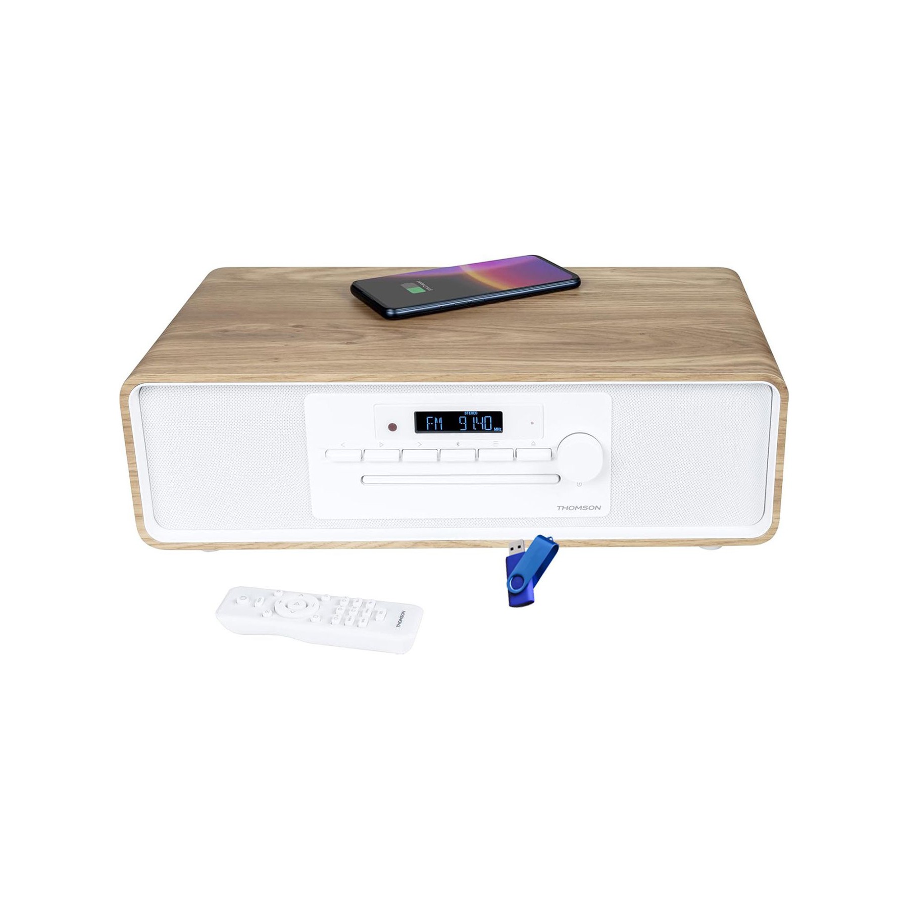 Enceinte nomade LEDWOOD MIC301IBT 60W BT CD FM Induction USB