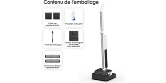 Aspirateur laveur TINECO Floor One I7 Fold Premium Blanc