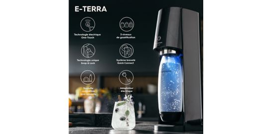 Machine à soda SODASTREAM E-TERRA noire