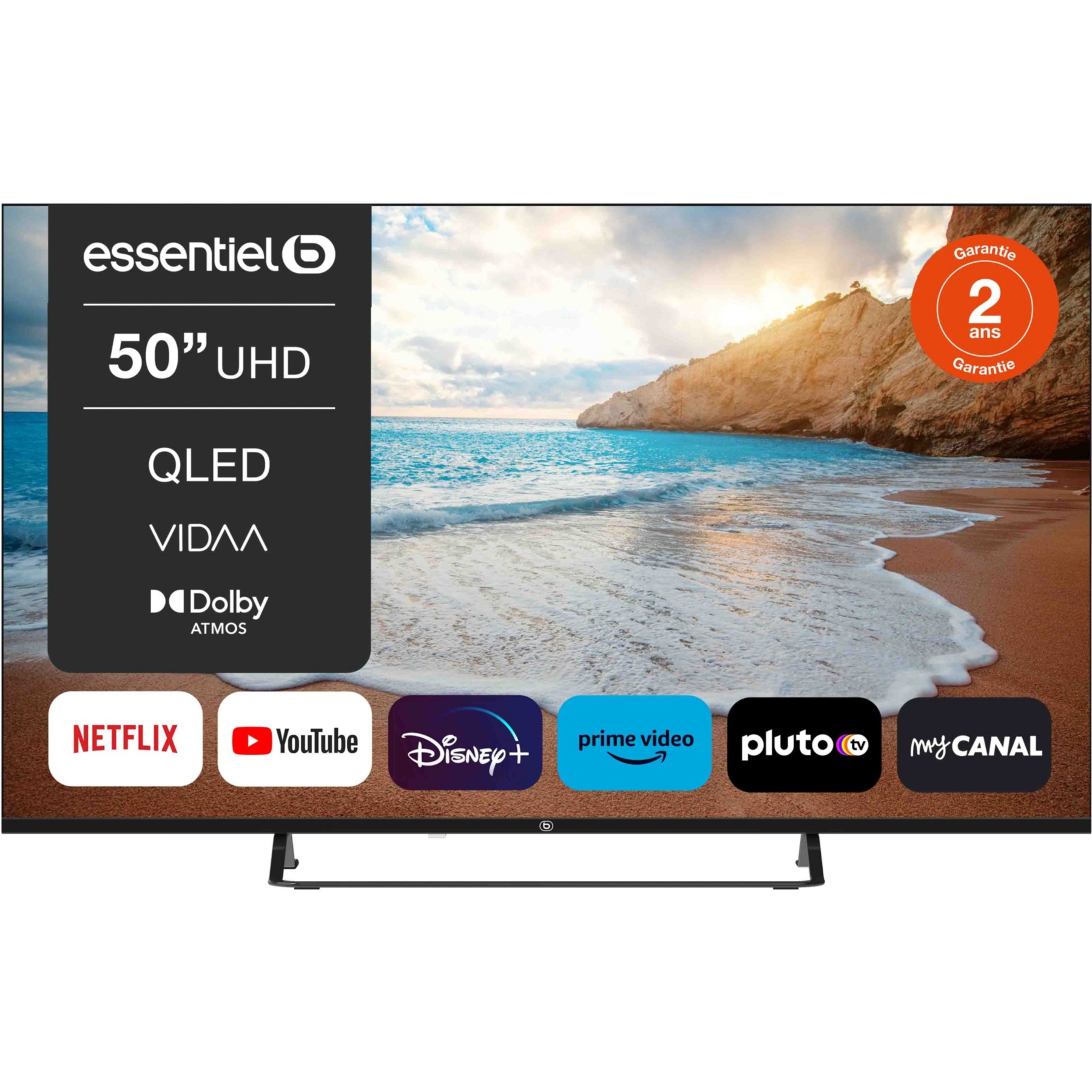 TV QLED ESSENTIELB 50QLED307 (2024) 50" (126 cm) 4K - Smart TV