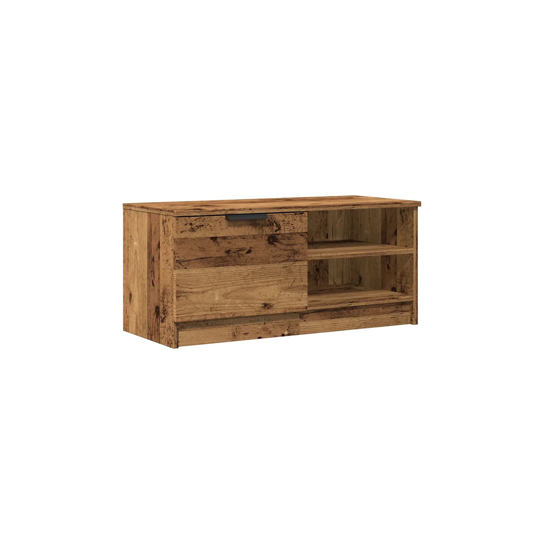 Meuble TV HELLOSHOP26 Meuble TV en bois d'ingénierie vieux boi