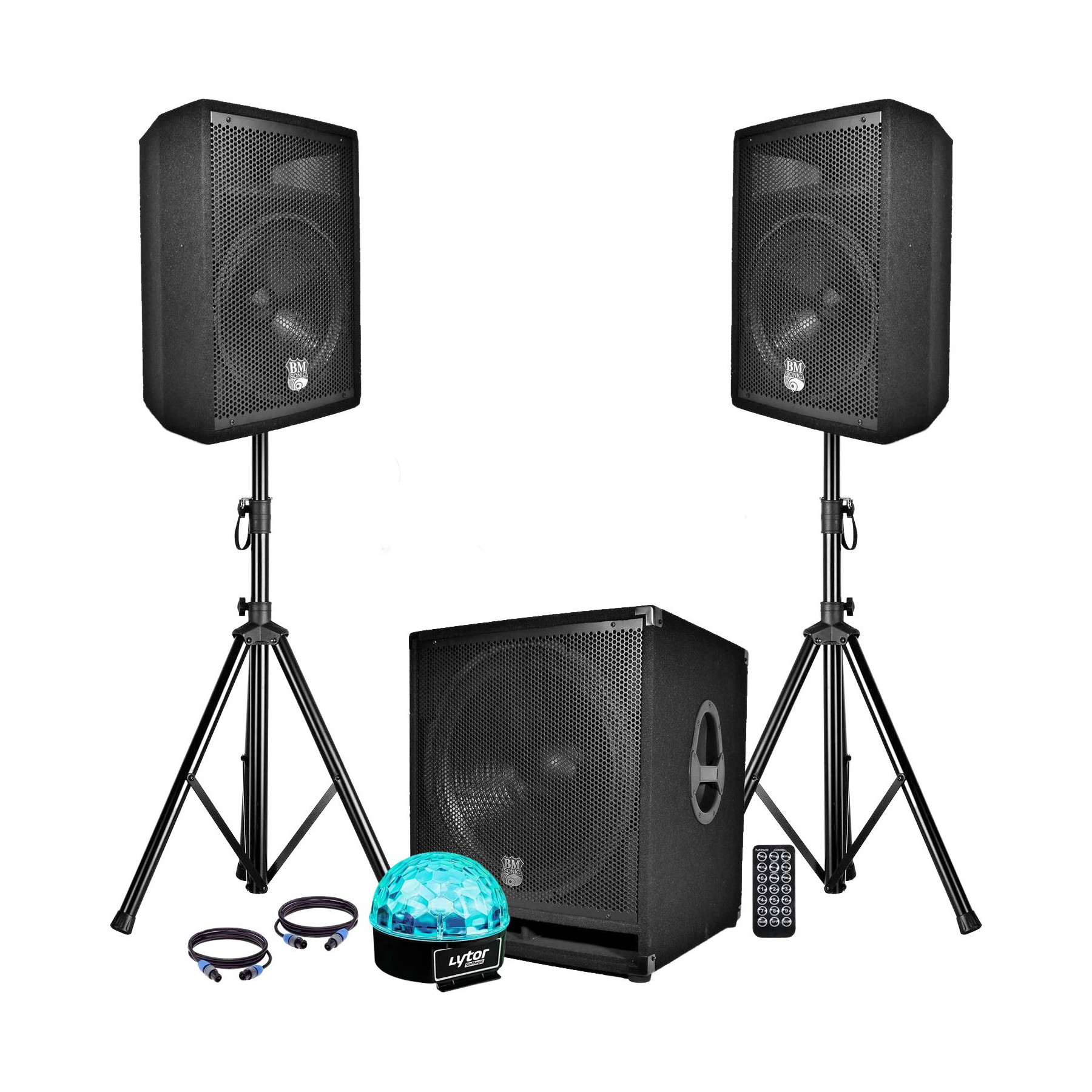 Pack sono BM SONIC BMS1812 USB/Bluetooth 2400W  Sub 18" + 2