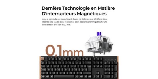 Clavier gamer sans fil KEYCHRON K10 HE Wireless Magnetic Switch