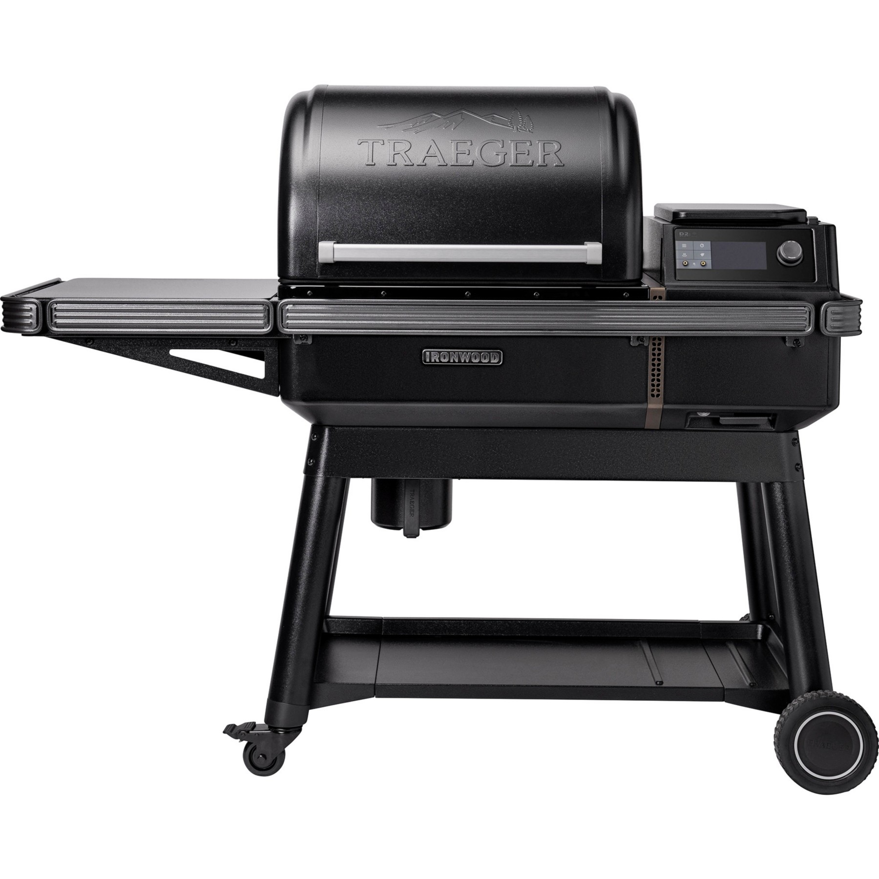 Barbecue pellet LE MARQUIER IRONWOOD noir sur chariot 76 cm