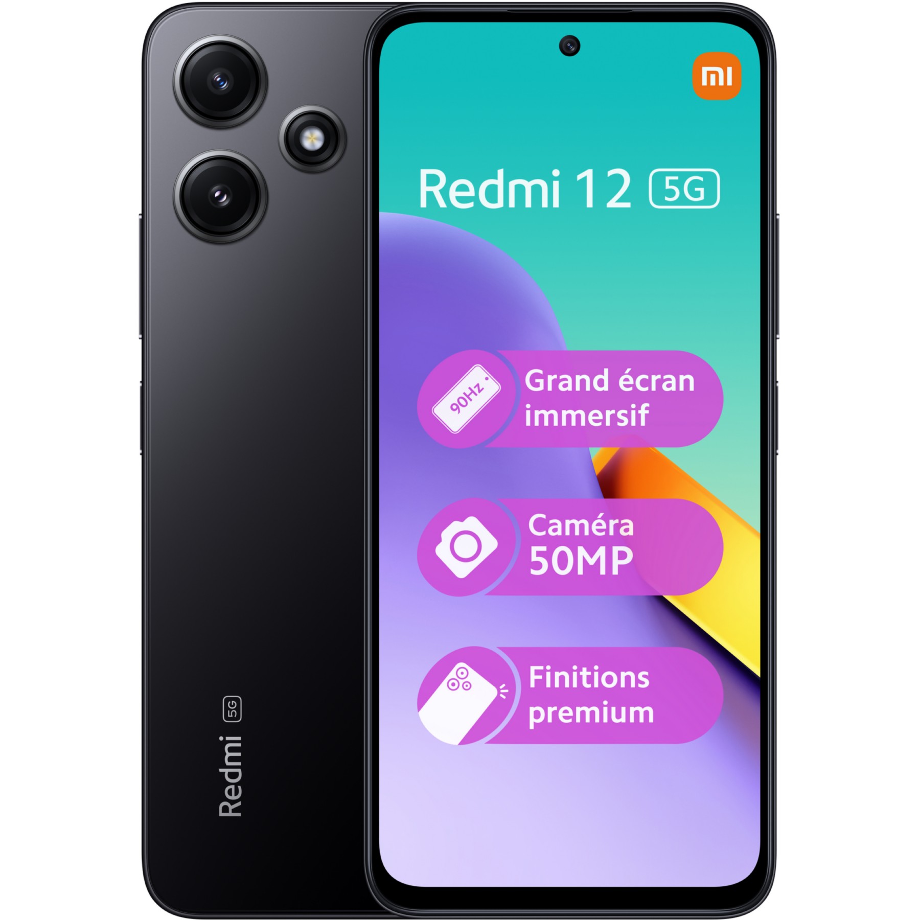 Smartphone XIAOMI Redmi 12 128Go Noir 5G Reconditionné