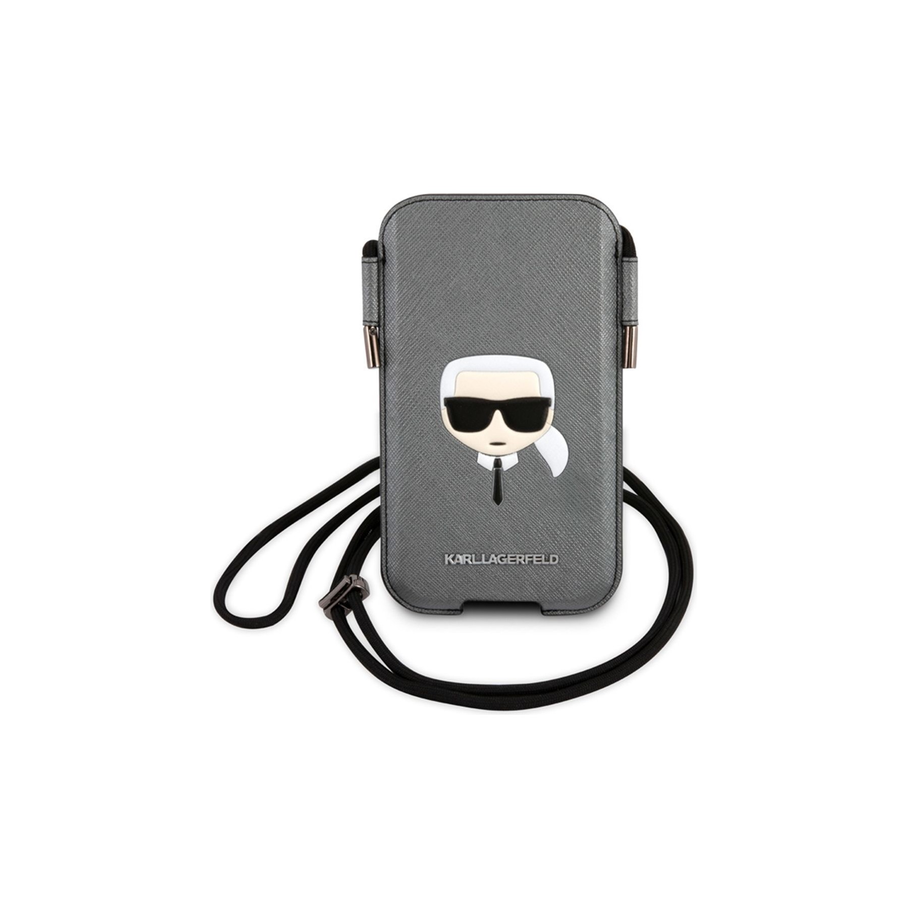 Etui KARL LAGERFELD pour Smartphone 6.1'' à Cordon Saffiano
