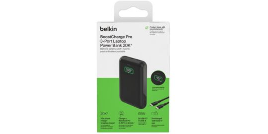 Batterie externe BELKIN 20 000 mAh 65W pour ordinateur portable