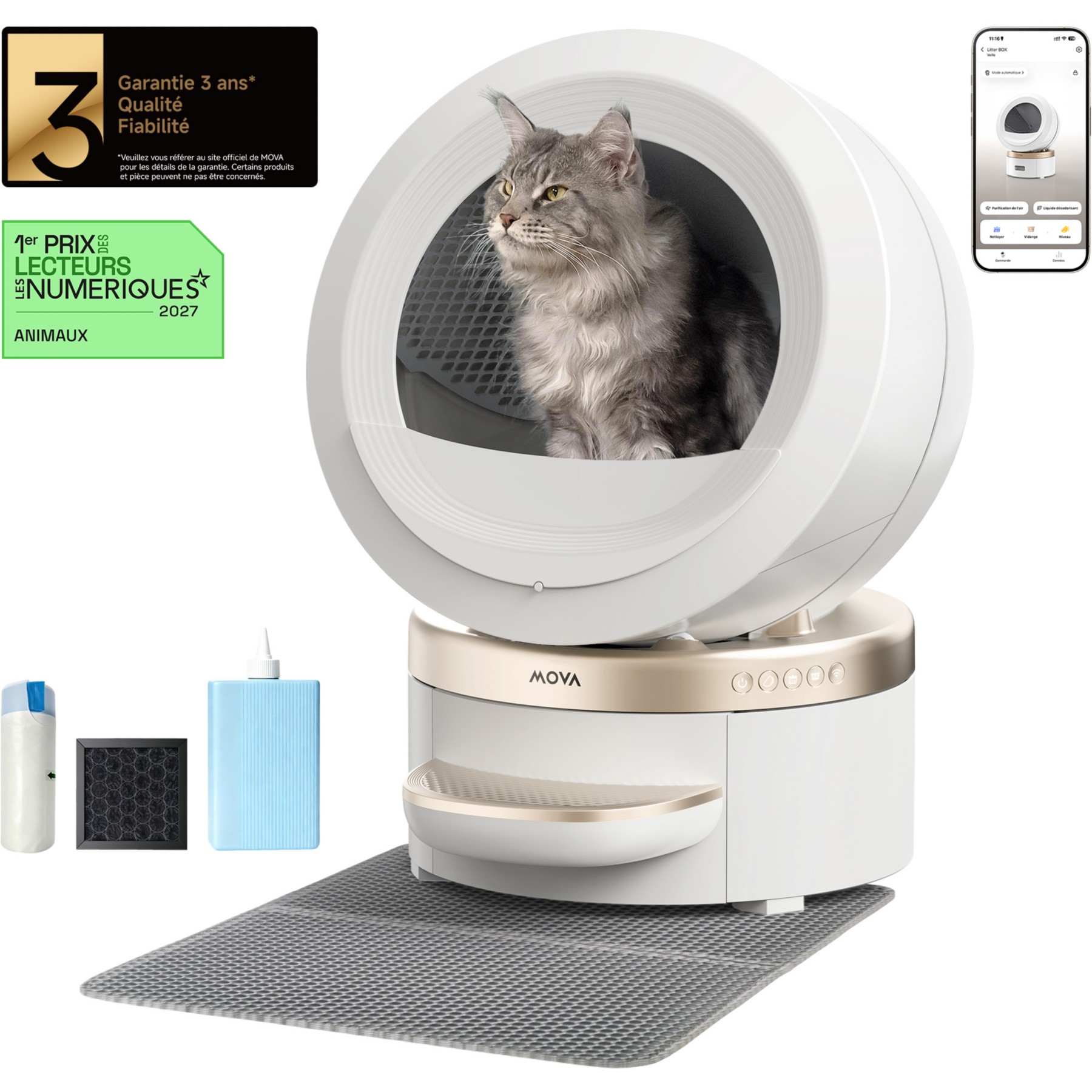 Litière MOVA automatique LR10 Prime White
