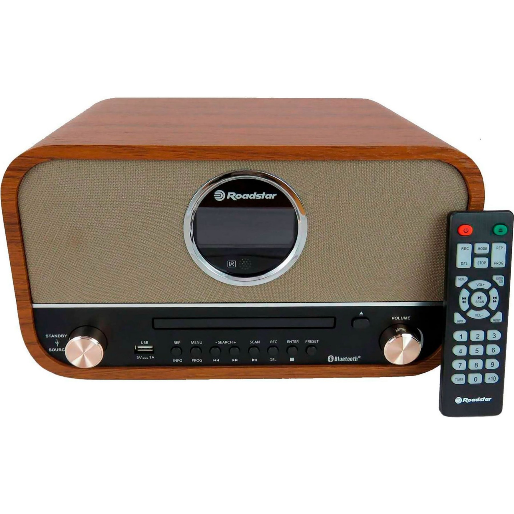 Radio CD ROADSTAR HRA-1782NBT Stéréo Vintage, Radio FM