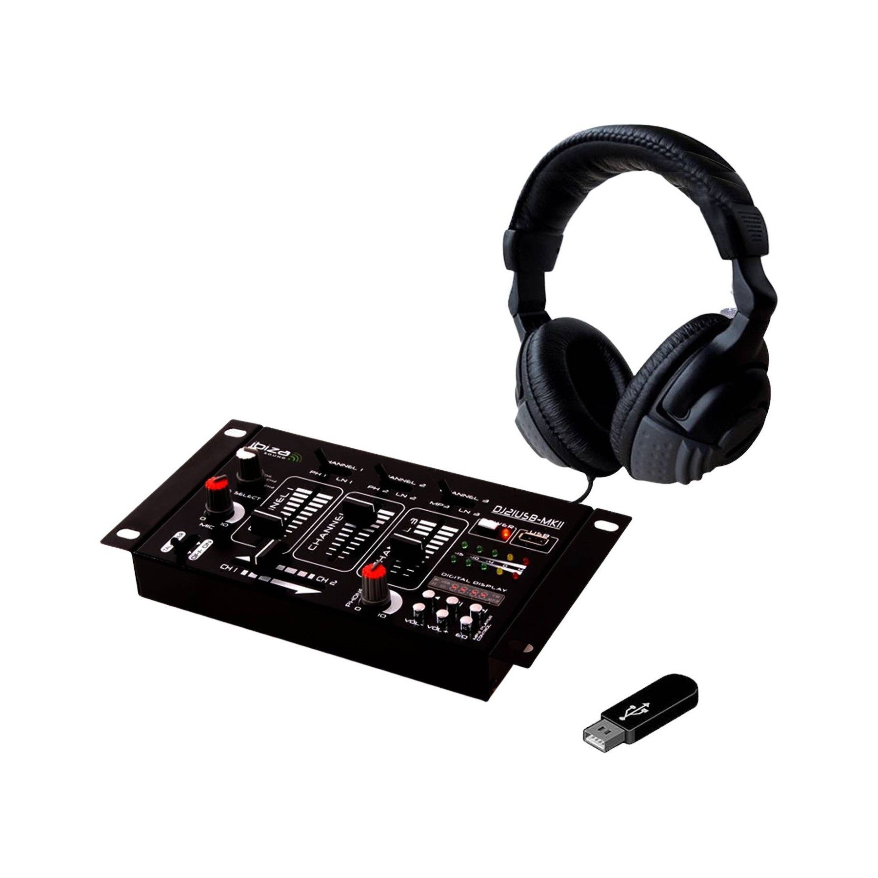 Table de mixage IBIZA DJ21 USB Bluetooth