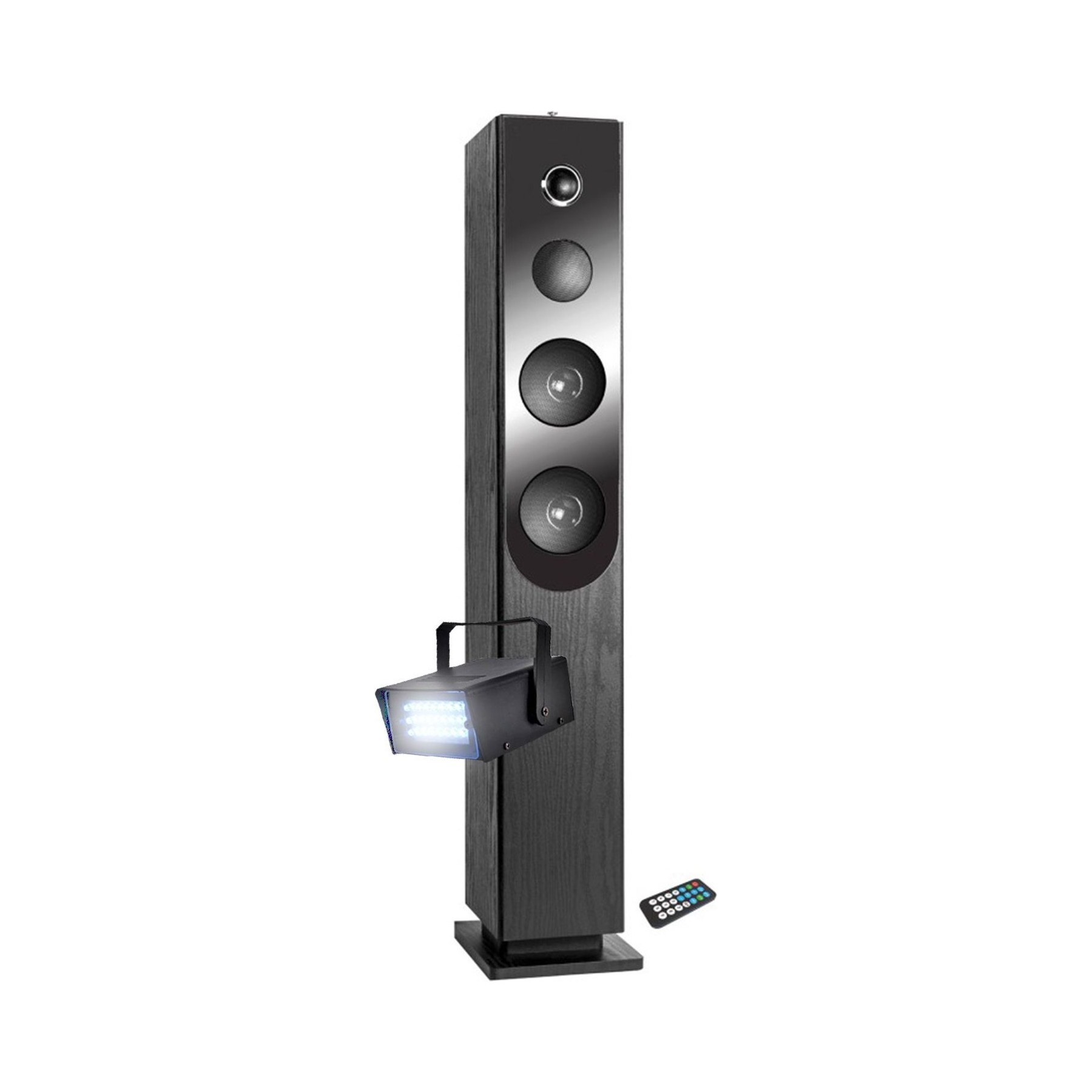 Enceinte Bluetooth INOVALLEY Tour de son Blacktower+ avec lecteur CD,