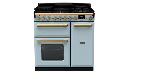 Piano de cuisson gaz FALCON ESTEL DELUXE TAB GAZ 90 CM BLEU PASTEL