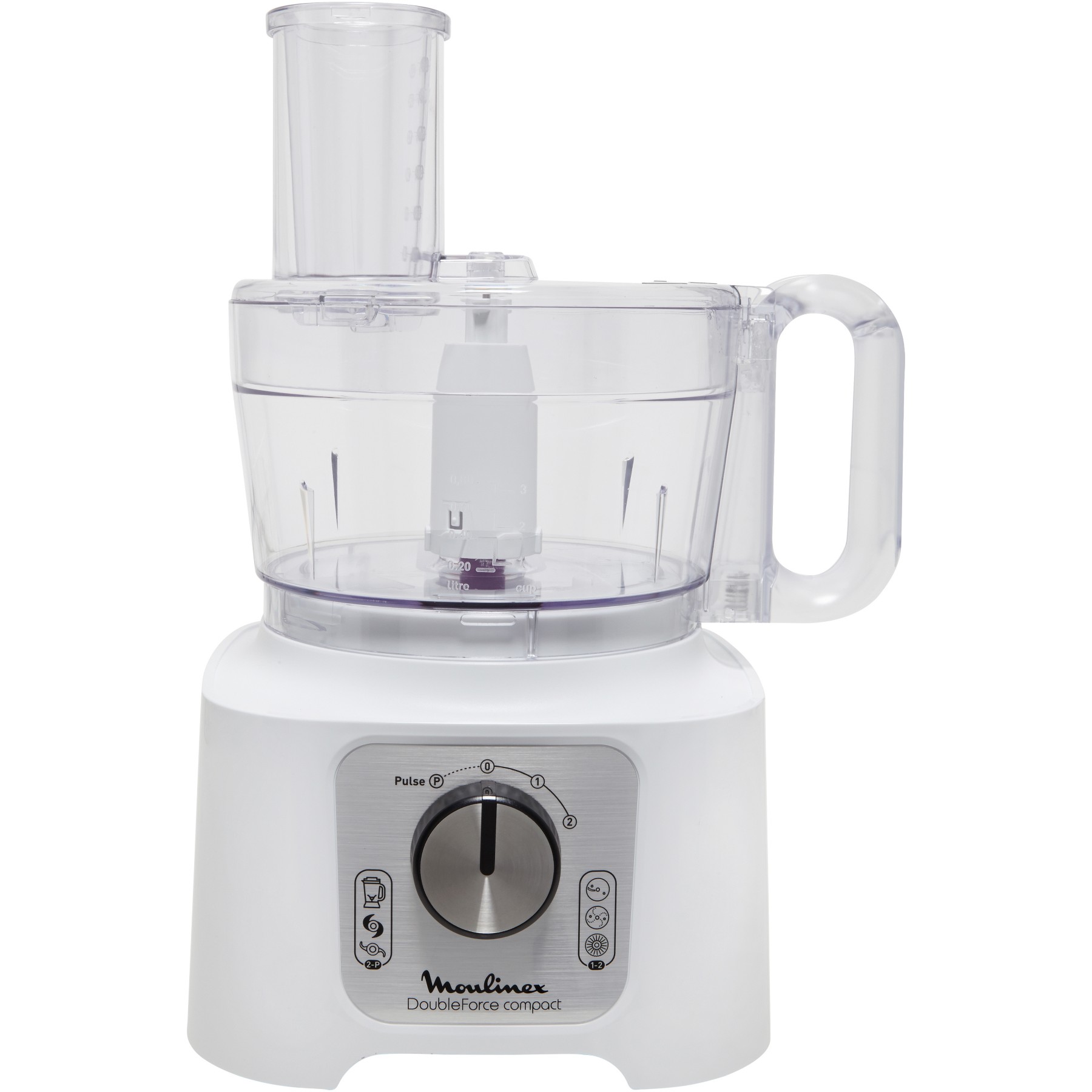 Robot multifonction MOULINEX FP544110 Double Force Compact blanc/silv