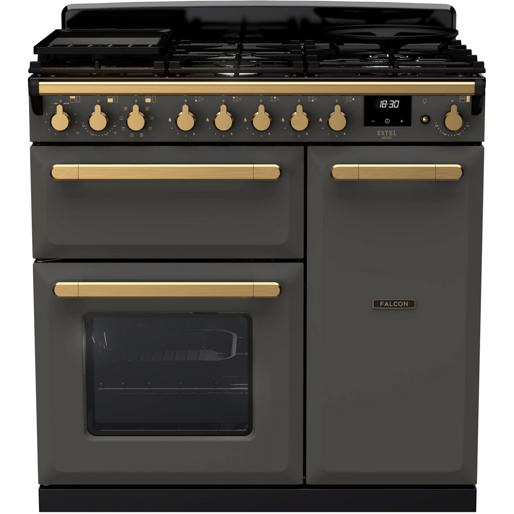 Piano de cuisson gaz FALCON ESTEL DELUXE TAB GAZ 90 CM ARDOISE LAITO
