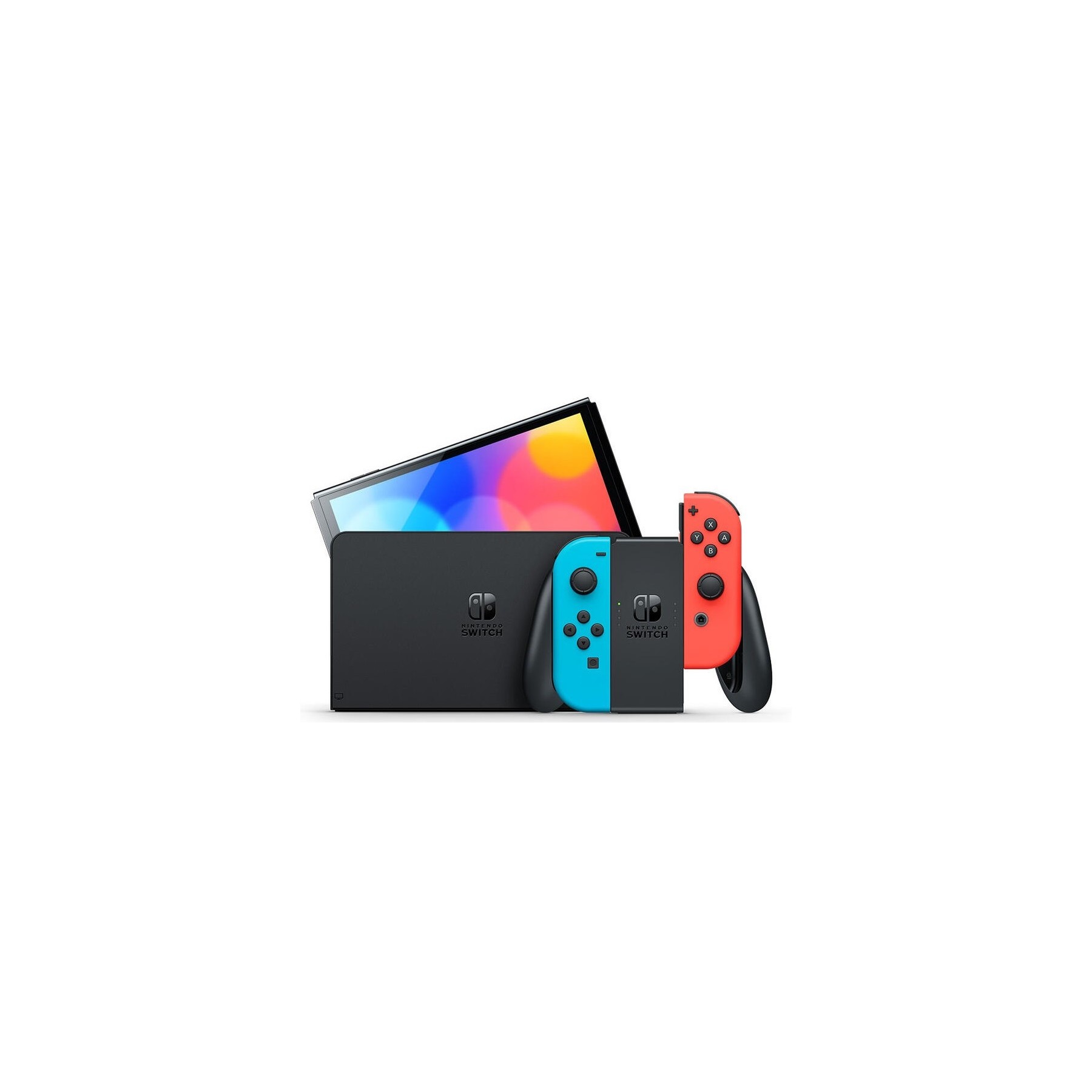 Console NINTENDO Switch Modèle OLED Bleu / Rouge Néon