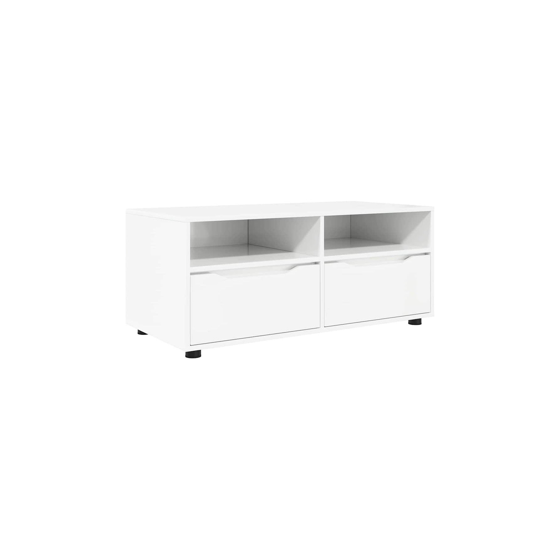 Meuble TV HELLOSHOP26 Meuble TV moderne rectangulaire avec tir