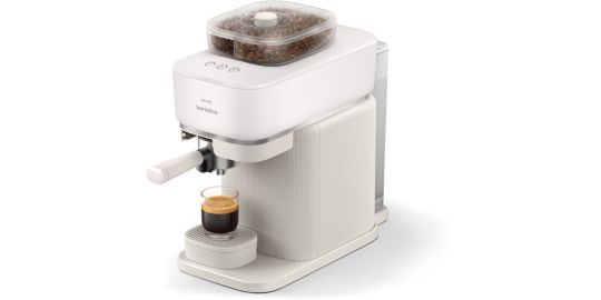 Machine à expresso PHILIPS Baristina BAR320/00 cafetière à grain bac double compartiment Blanche