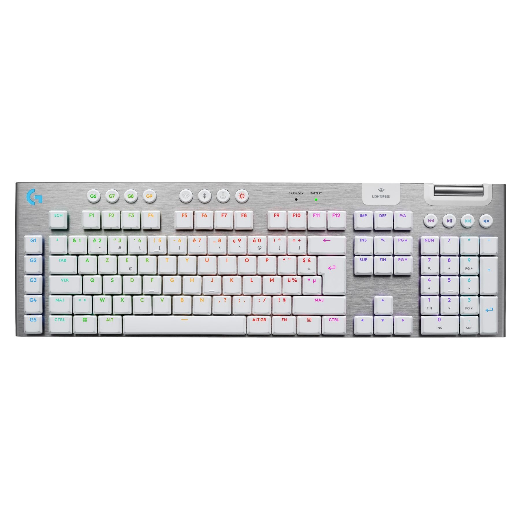 Clavier gamer sans fil LOGITECH G915 X Lightspeed Tactile Blanc