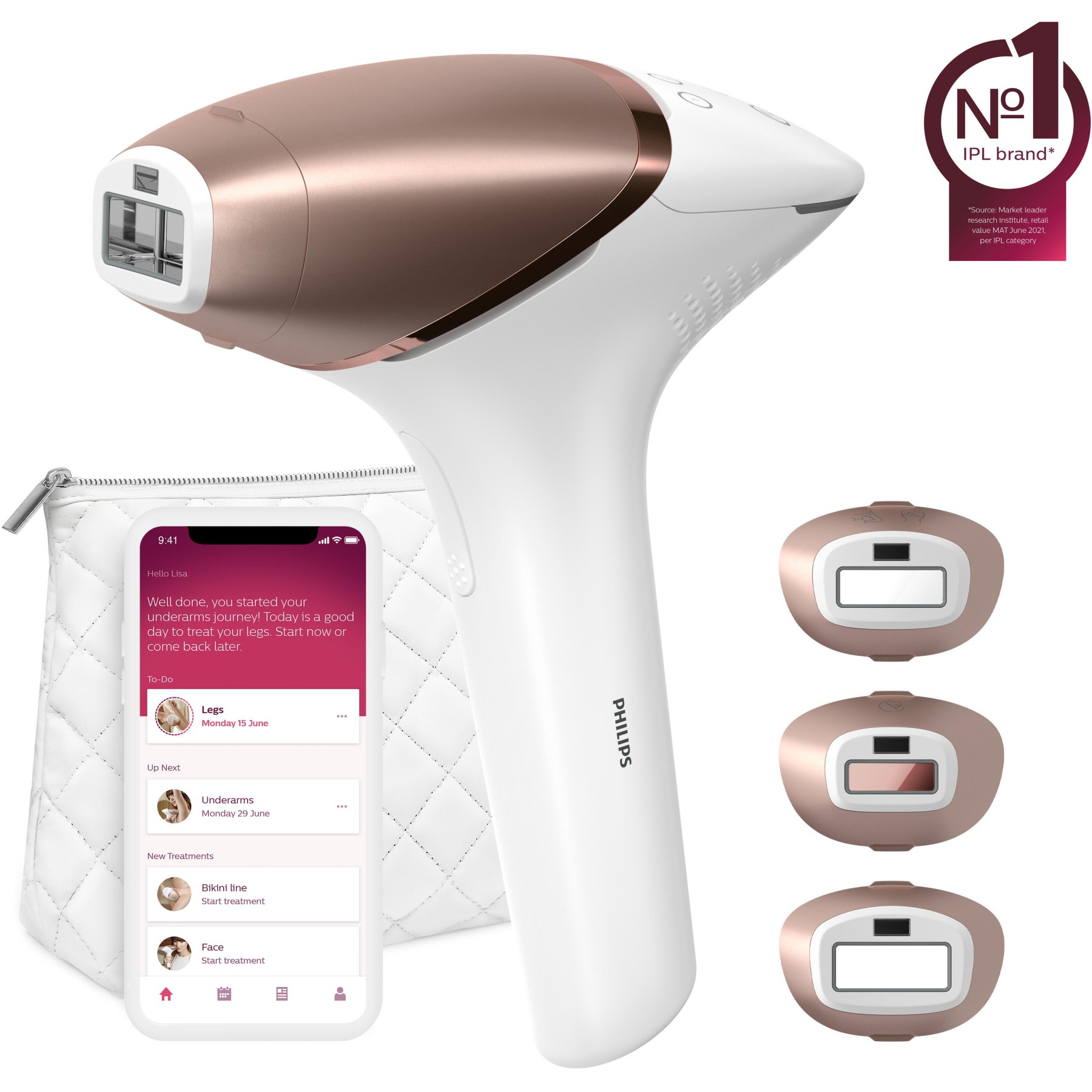 Epilateur lumière pulsée PHILIPS Lumea Series 9000 BRI955/00