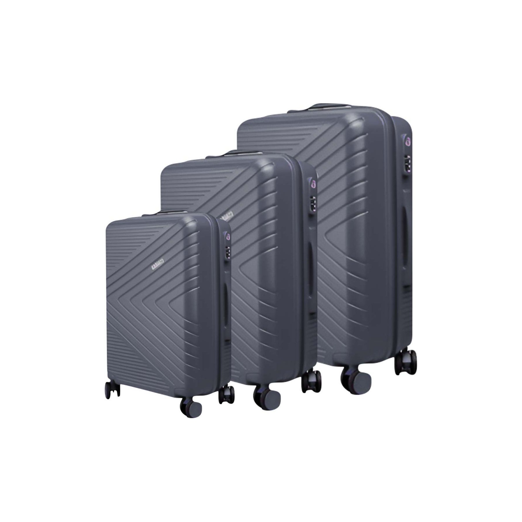 Valise AVIZAR Texturées Chevron Strié avec Serrure TSA