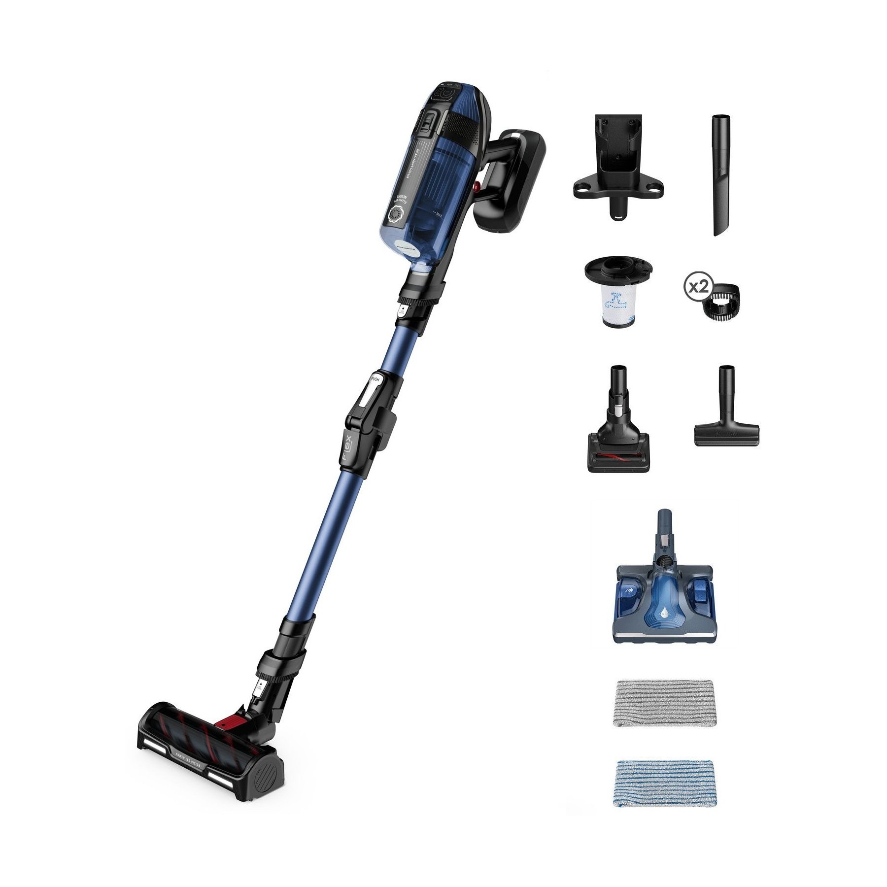 Aspirateur balai ROWENTA X Force Flex 12.60 Aqua 4-en-1 RH98C0WO