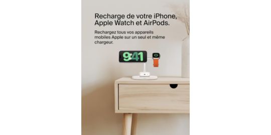 Chargeur induction BELKIN recharge blanc