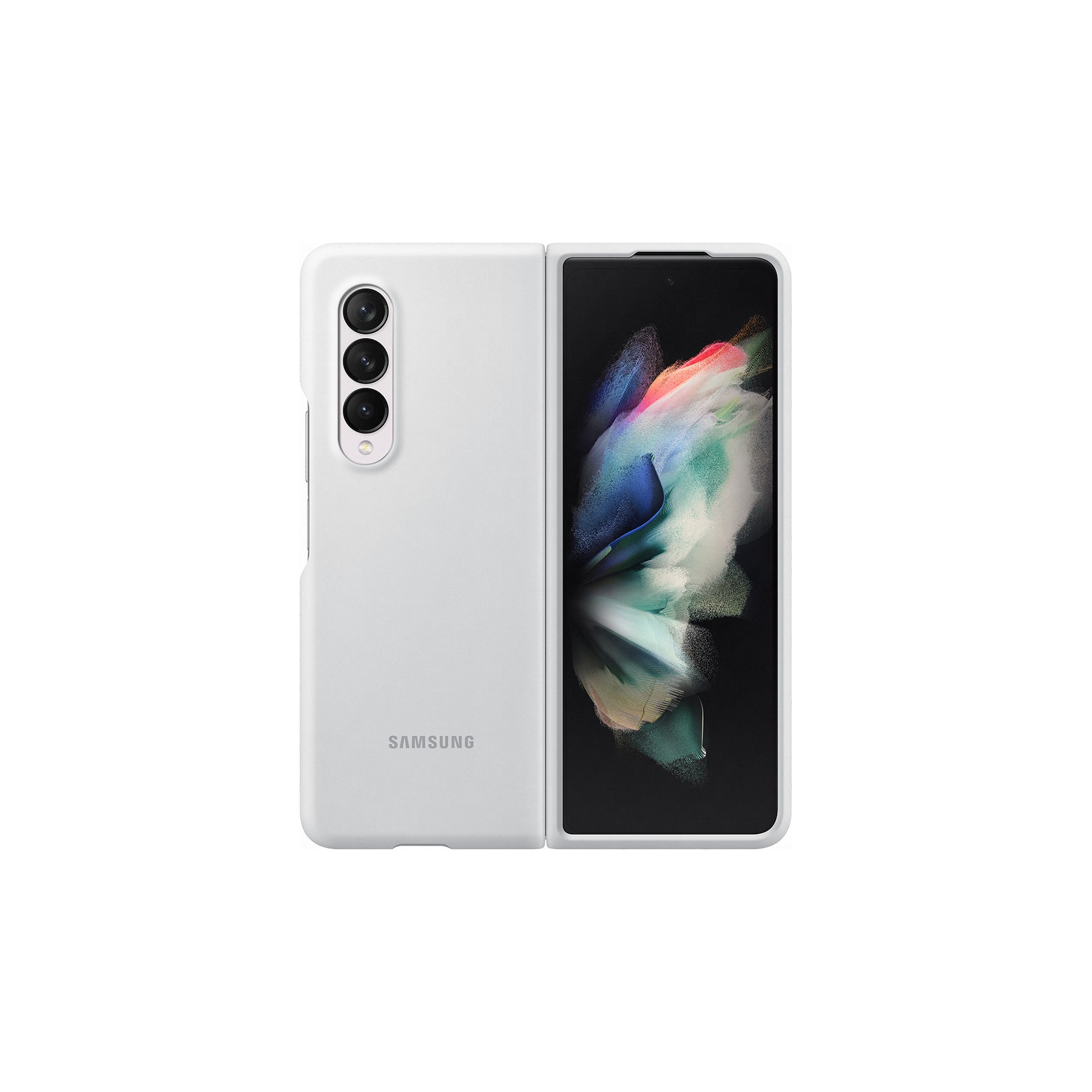 Coque SAMSUNG Z Fold 3 Silicone blanc