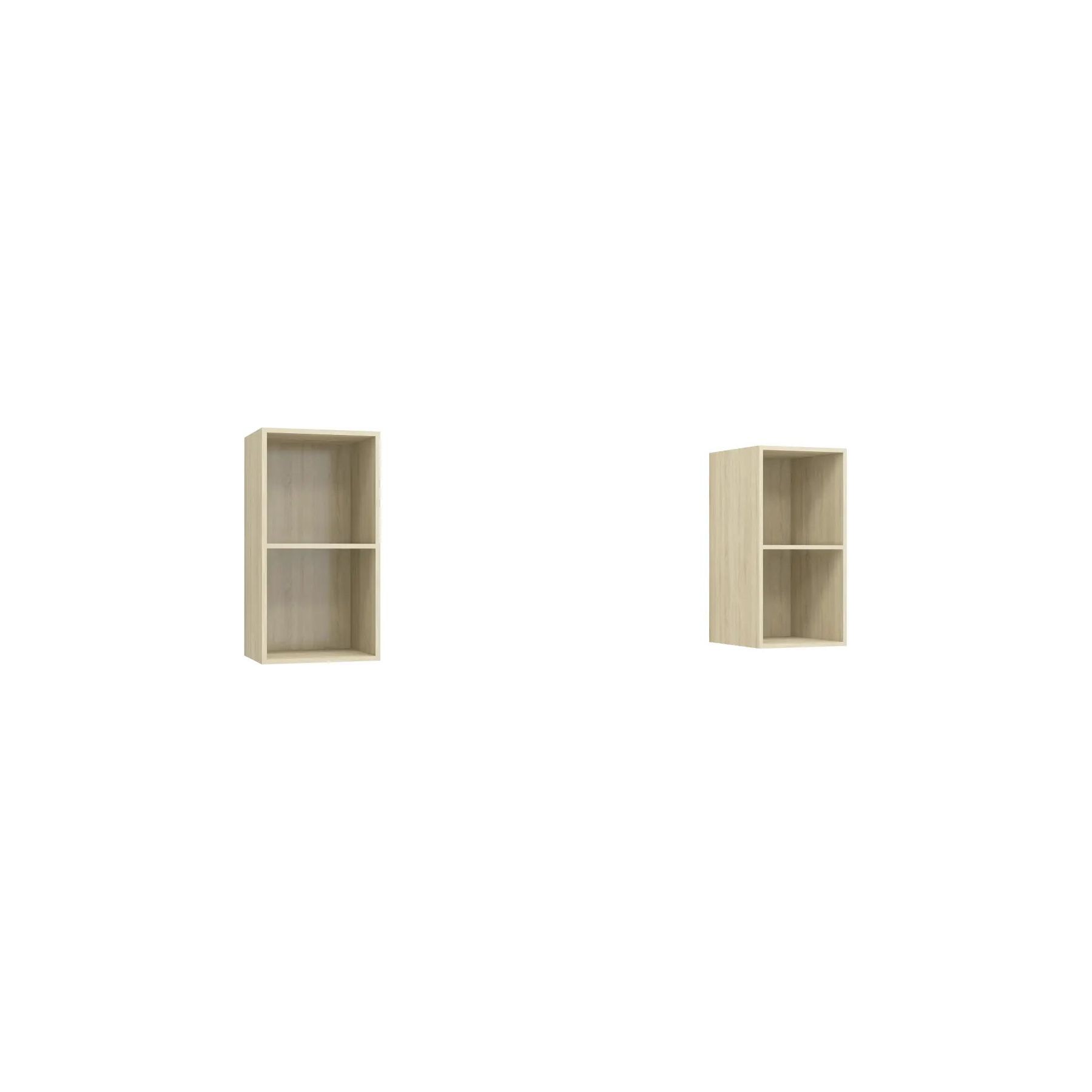 Meuble TV HELLOSHOP26 Lot de 2 meubles TV muraux modernes avec