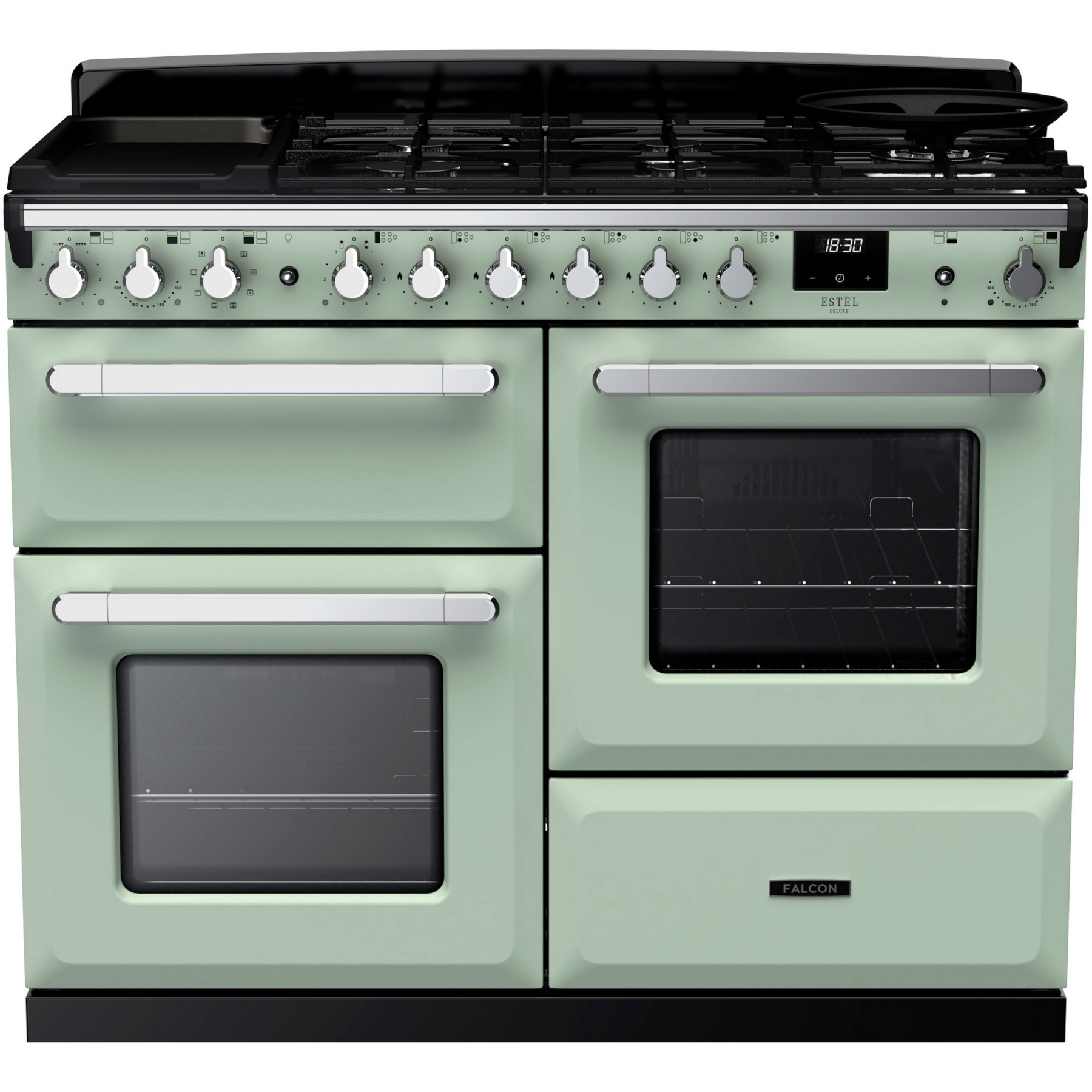 Piano de cuisson mixte FALCON ESTEL DELUXE OC TAB MIX 110 CM VERT PAST