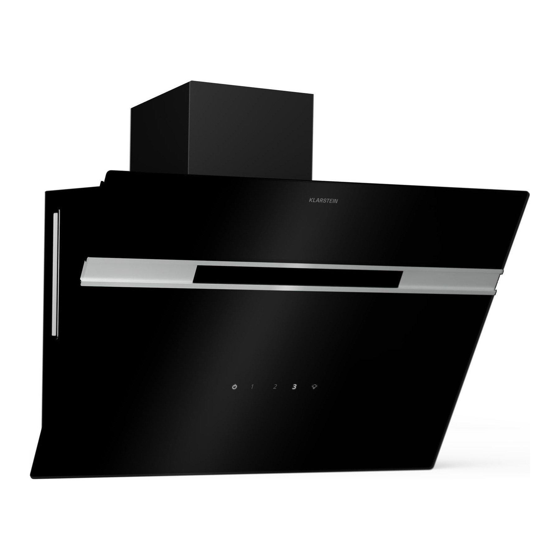 Hotte décorative murale inclinée KLARSTEIN Alina 60cm 600 m³/h LED 59 dB Noir