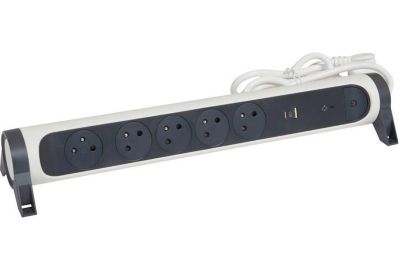 Multiprise LEGRAND FB 5X2P+T PREMIUM PARAFOUDRE USB A+C 1.5