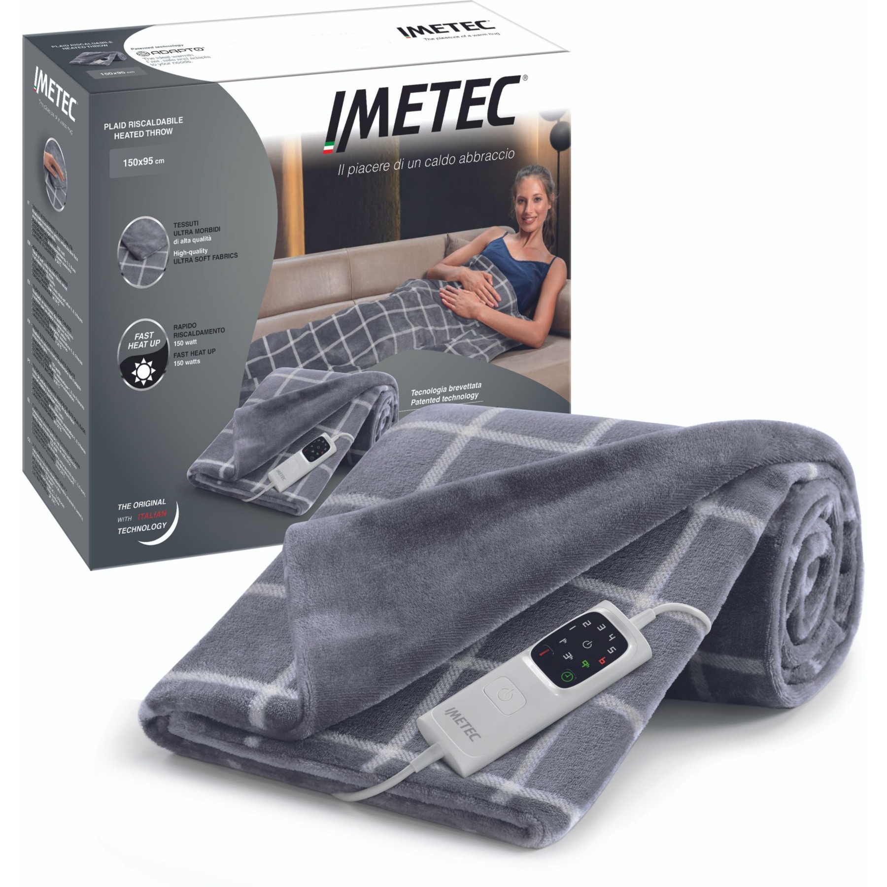 Couverture chauffante IMETEC 16775B 150x95 1 place