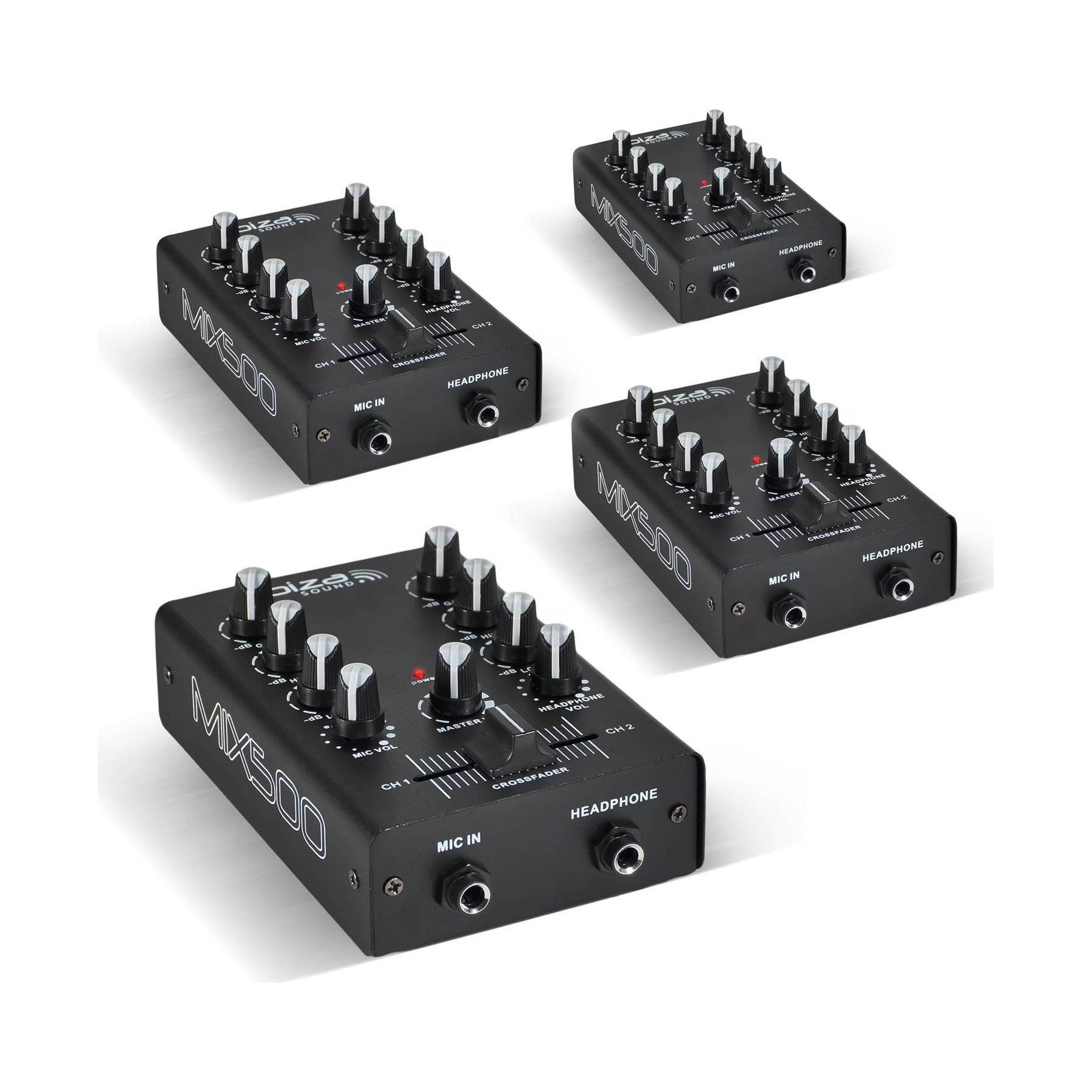 Table de mixage IBIZA Lot de 4 MIX500