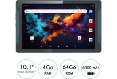 Tablette Android LOGICOM Tab Stand Pro Bleu 64Go
