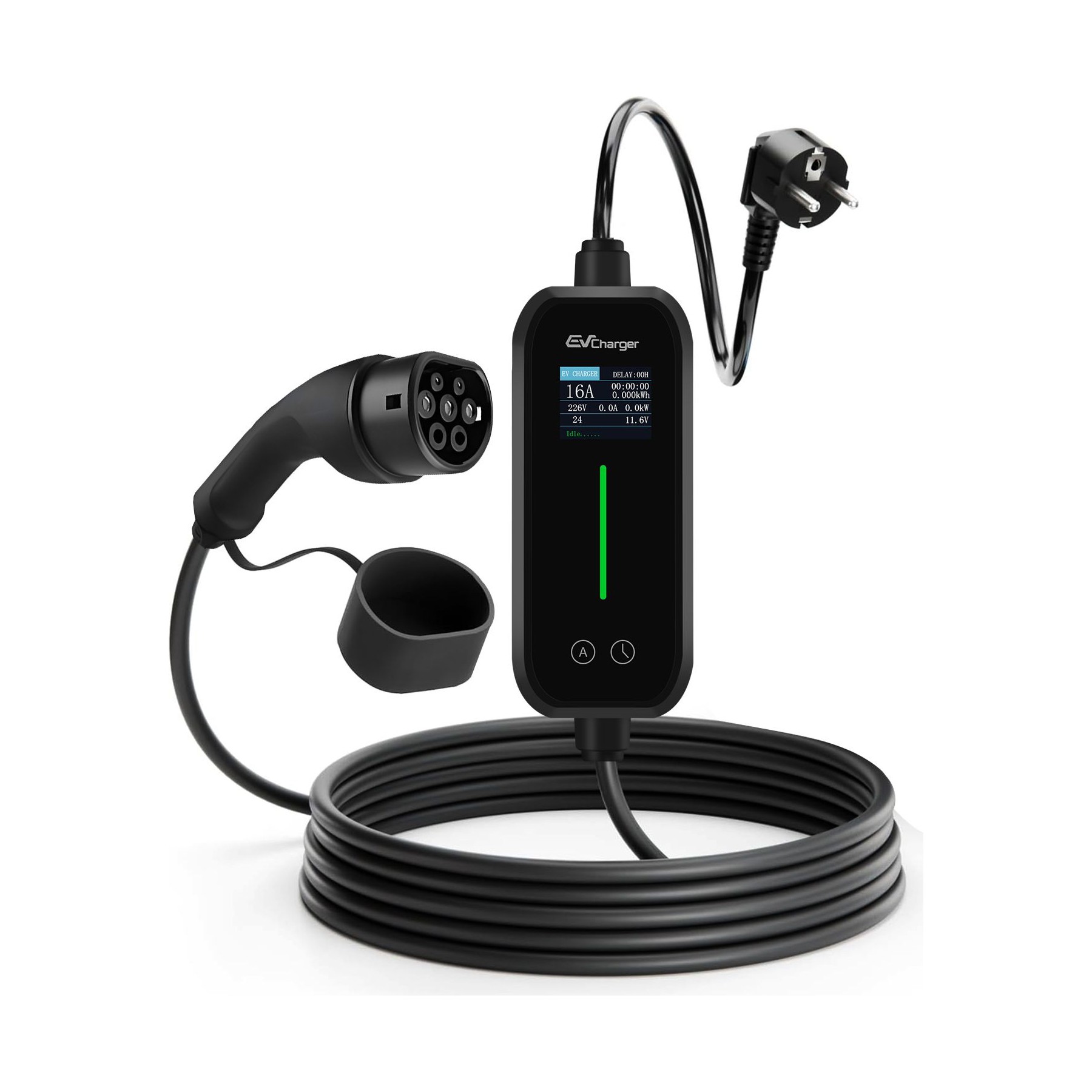 Accessoire borne de recharge JUNSUN Câble recharge voiture 8M 3.5KW type 2