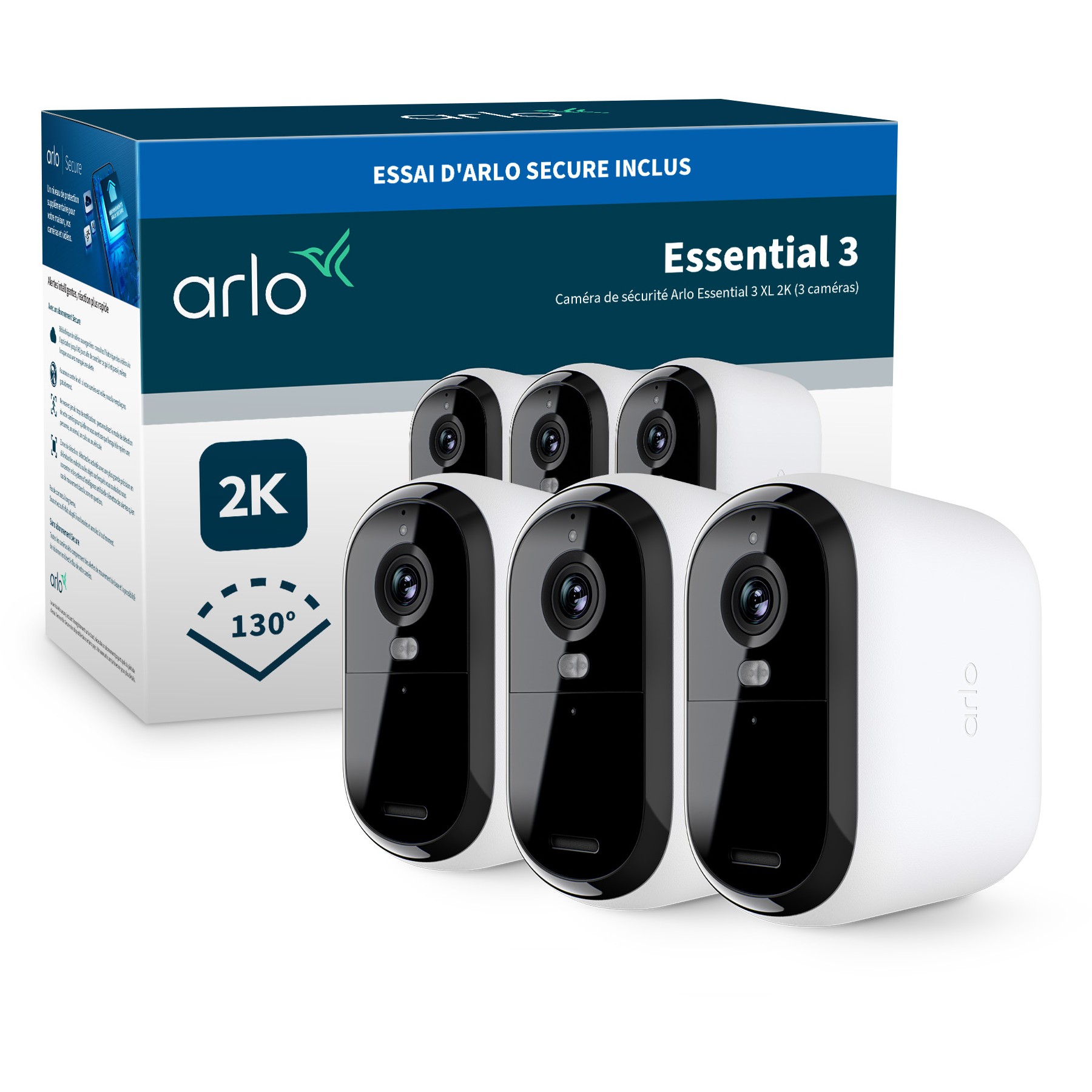Caméra de surveillance ARLO 3 caméras ext Essential3 XL 2K