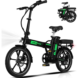 Vélo électrique COLORWAY 16 Pliable E-Bike,36V12Ah BK5_Noir